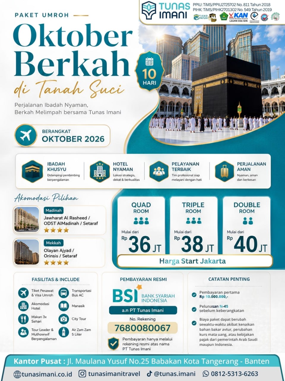Umrah Oktober Berkah 10 Hari — Qatar Airways