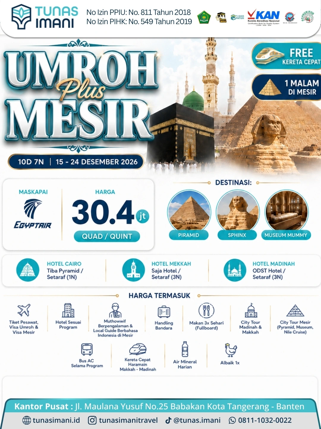 Umroh Plus Mesir Desember 2026